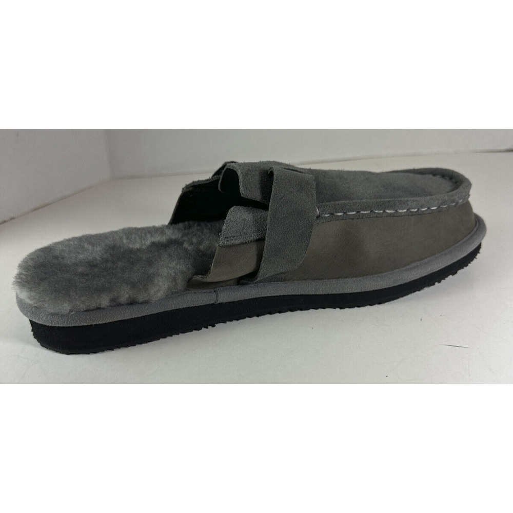LL Bean Wicked Good Slipper Scuffs Shearling Lined Suede Leather Men's Size 10 - Picture 3 of 14